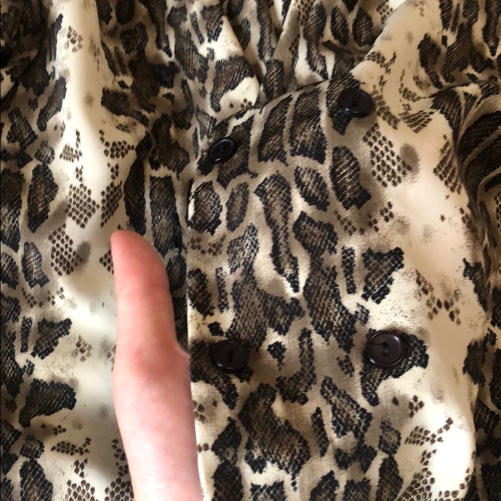 Snake print animal print blazer
